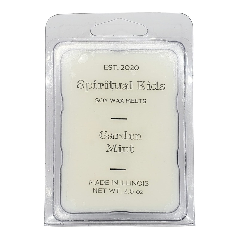 Garden Mint Soy Wax Melts 2.6oz 6 cubes Hand Poured with Fragrant/Essential Oils! | Herbal Wax Melts | Minty Wax Melts | Birthday Gift | Christmas Gift |