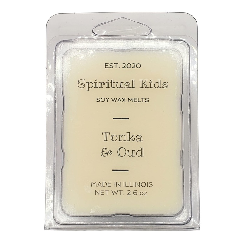 Tonka & Oud Soy Wax Melts 2.6oz 6ct Hand Poured with Fragrant/Essential Oils! | Birthday Gift | Christmas Gift | Woodsy Scent |