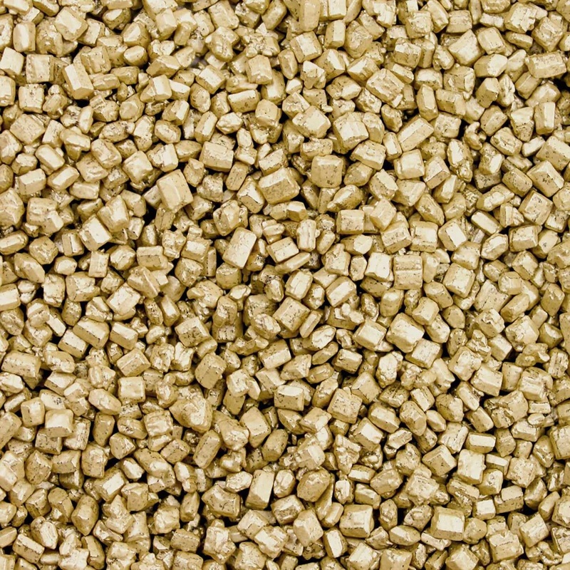 Metallic Gold Pearl Sugar Rocks Sprinkles
