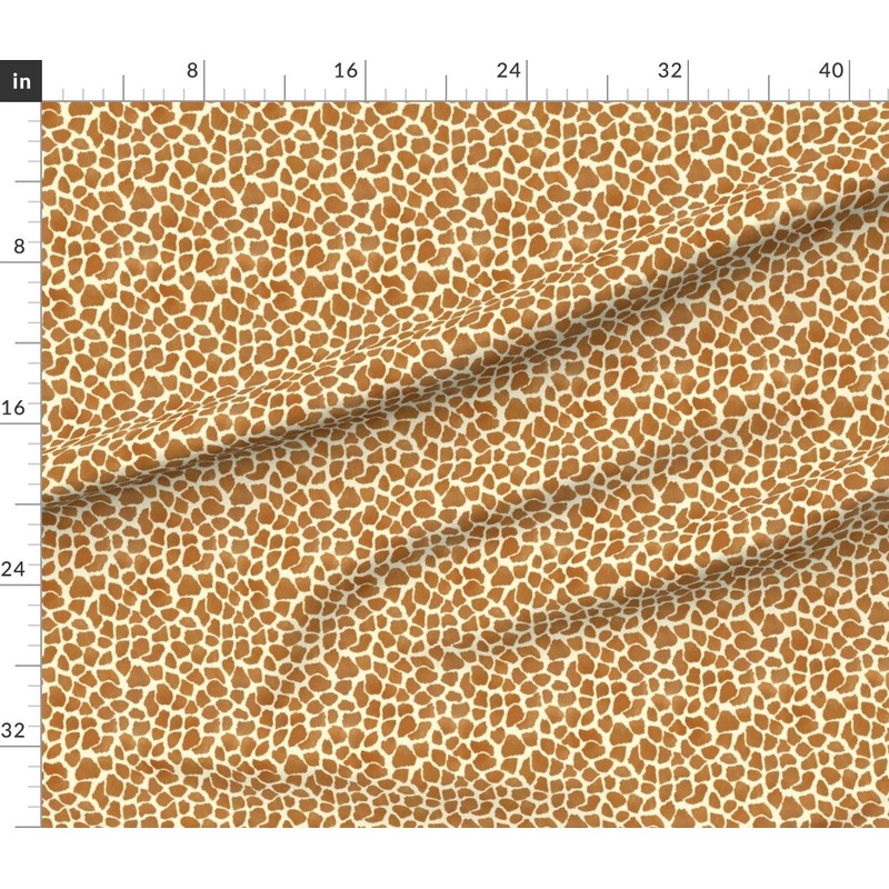 Petal Signature Cotton by the Yard or Fat Quarter Giraffe Spots Hide Zoo Safari Brown Animal Print Pattern Look Africa Inspired Custom Printed Fabric by Spoonflower