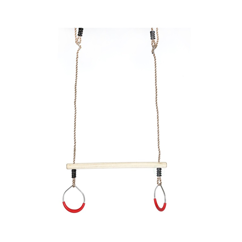 Kids Trapeze Swing Bar with Rings with Hanging Ropes