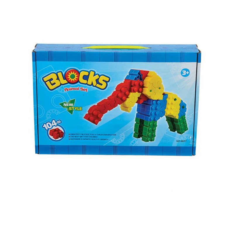 104pc Elephant Playset Creative Big Brick Adventure Planet Block Toy