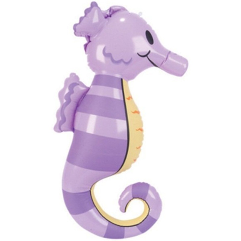 24″ Purple Inflatable Hawaiian Luau Tropical Sea Life Sea Horse Decoration