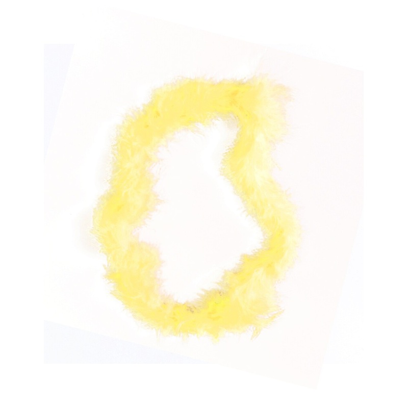 36″ Yellow Hawaiian Fluffy Boa Lei Necklace Party Princess Costume Accessory