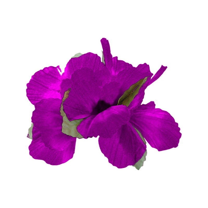 Dark Purple Adult Luau Hawaiian Flower Hibiscus Costume Accessory Hair Clips
