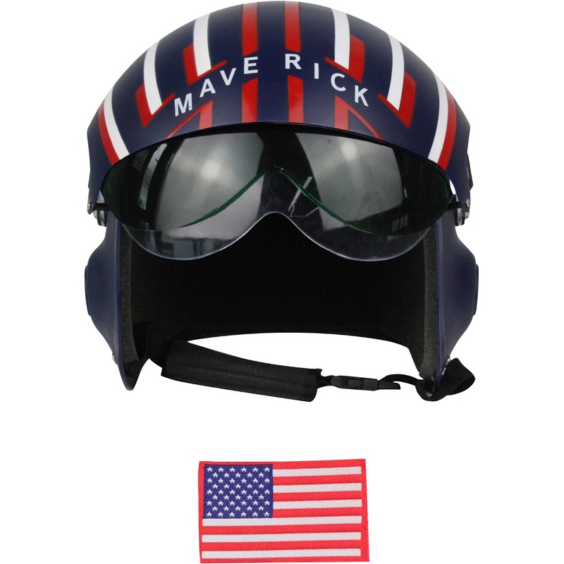 Deluxe Navy Blue Maverick Pilot Helmet Costume Accessory