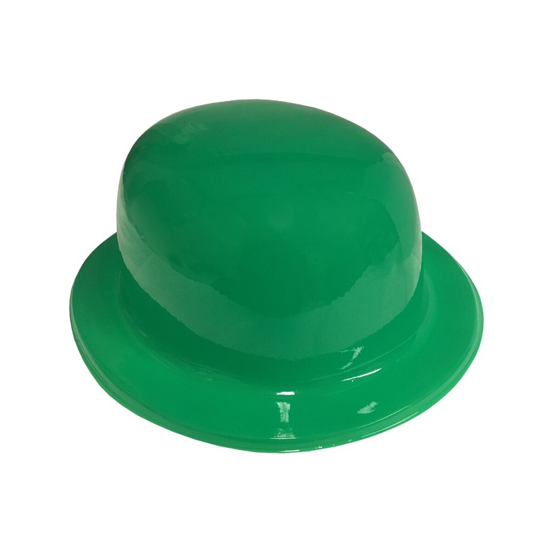 Green Irish Leprechaun Plastic Derby Costume Party Hat