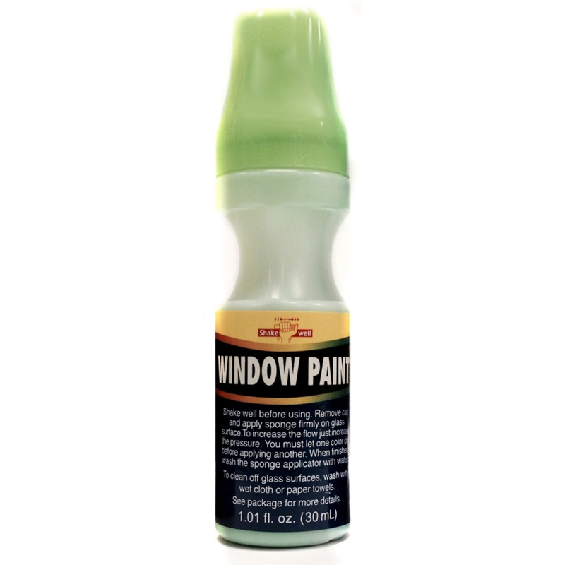 Green School Colors House Car Water Washable Window Paint
