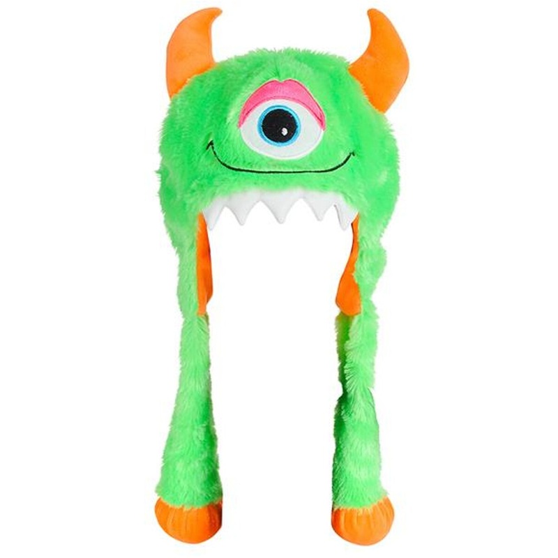 Halloween Character Cute Green Monster Plush Hat Costume Accessory