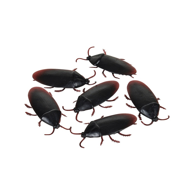 Joke Figures Cockroaches Roach Bug Insect Toys Set Of 12