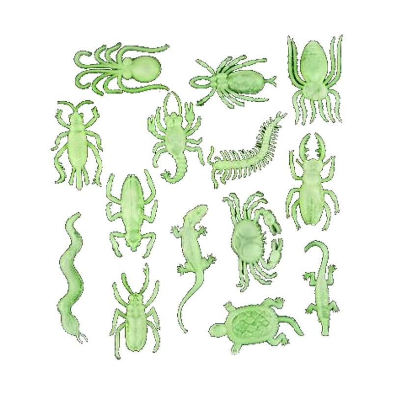 Lot 144 Glow In The Dark Halloween Decor Plastic Insects And Animals