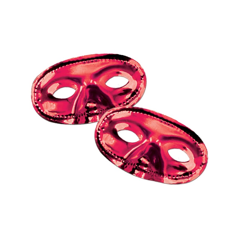 Metallic Red Venetian Masquerade Ball Party Eye Half Mask Costume Accessory