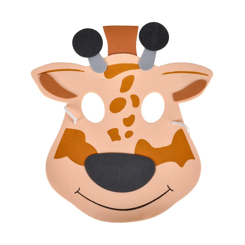 New Halloween Costume Party Foam Zoo Animal Giraffe Mask