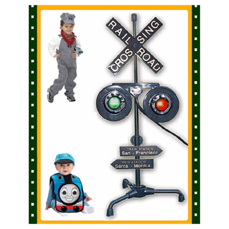 New Rail Road Crossing Light Train Accessory Table Lamp