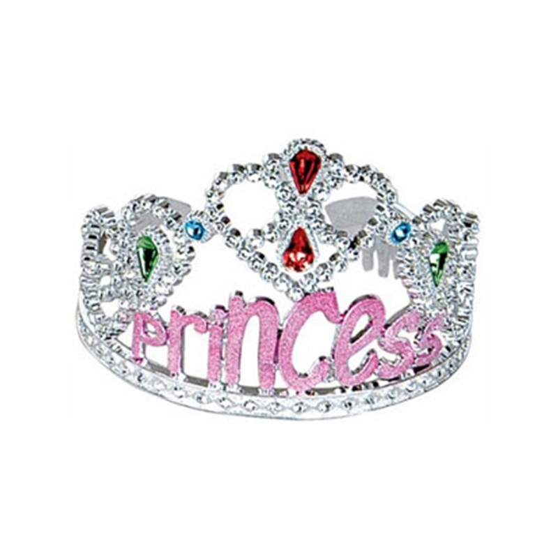 Princess Costume Pink Gems Tiara Birthday Party Hat