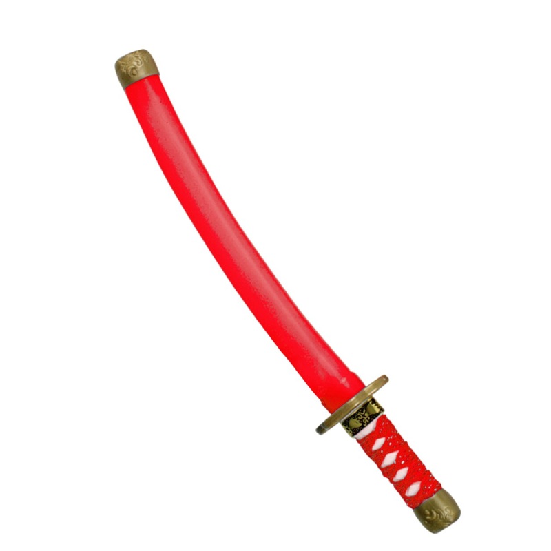 Red Toy Ninja Katana Samurai Sword And Sheath Costume Accessory