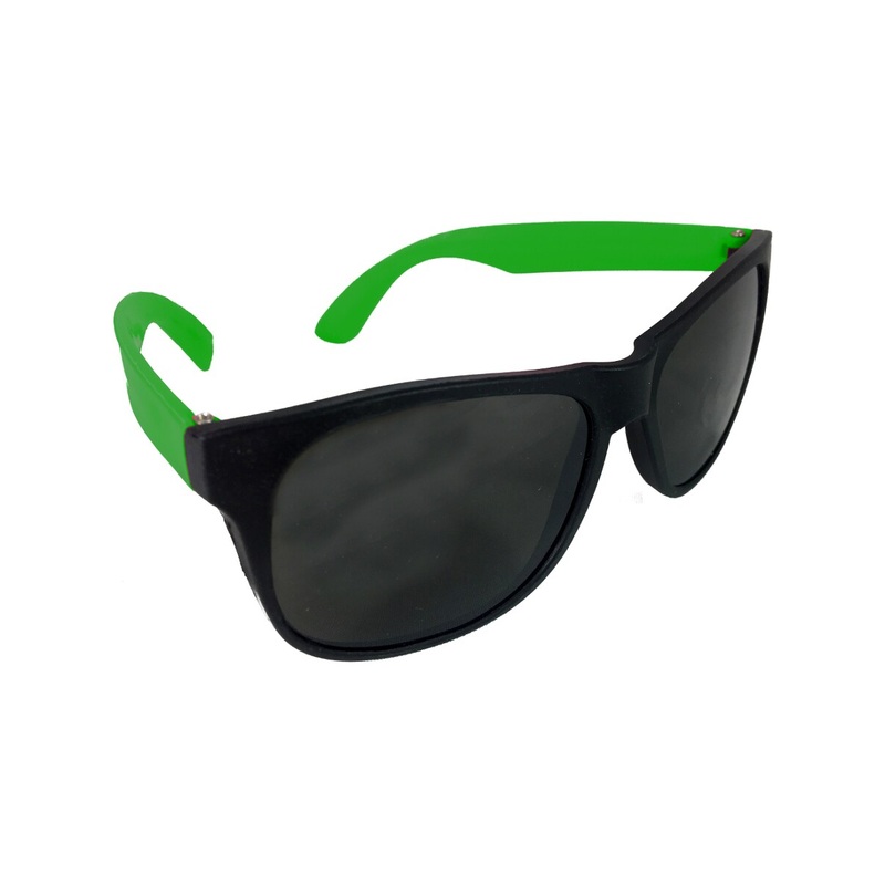Retro 90s Days of Thunder Neon Green & Black Sunglasses