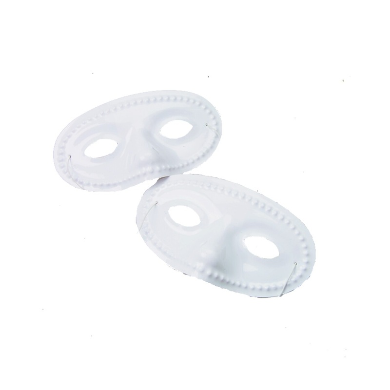 White Venetian Carnival Phantom Party Halloween Mask 12 Pack Costume Accessory