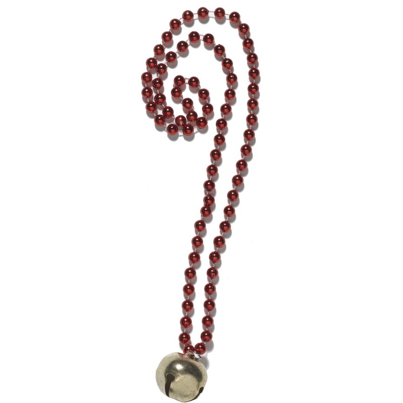 33″ Christmas Santa Claus Sleigh Bell Necklace Festive Holiday Costume Accessory