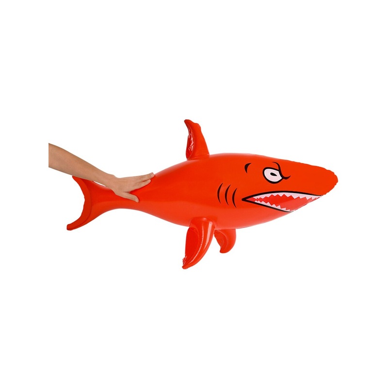 46″ Giant Red Inflatable Hawaiian Luau Tropical Sea Life Shark Decoration
