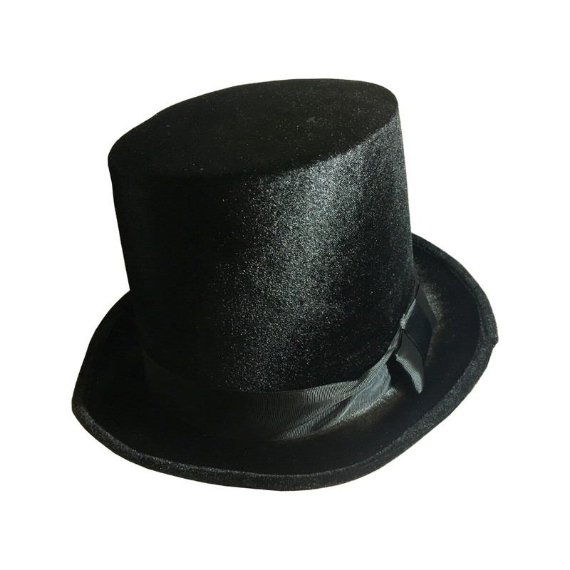 Adults 1890s Gentlemans Black Magic Top Hat Costume Accessory