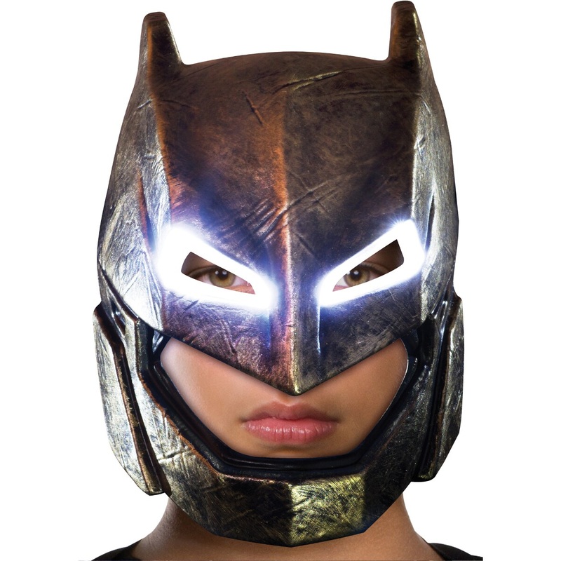 Adults Batman V Superman Armored Batman Light Up Mask Costume Accessory