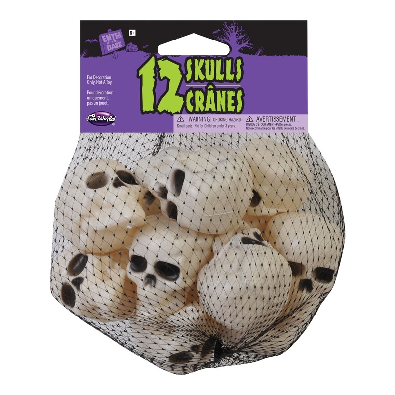 Bag Of Skeleton Skulls Decoration