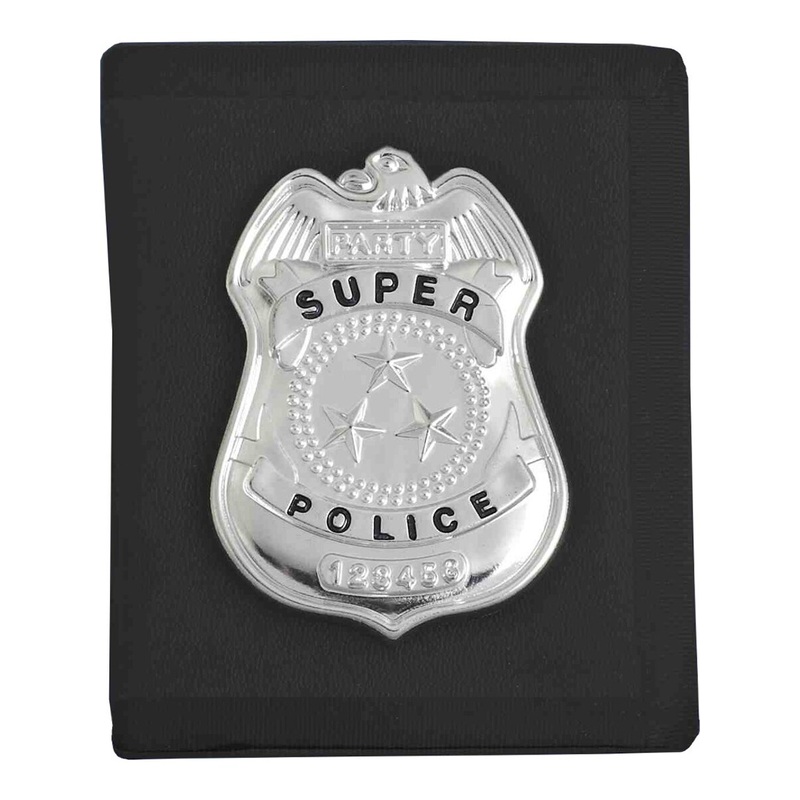Costume Accessory Cop Badge With Black Wallet