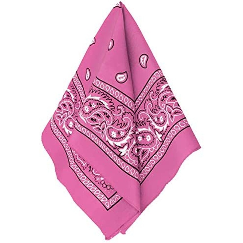 Cowboy Western Styled Pink Bandana Costume Accessory