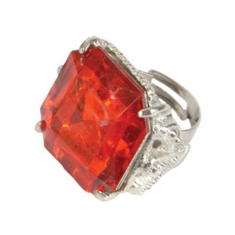 Deluxe Jumbo Adult Vintage Hollywood Starlet Costume Red Rhinestone Bling Ring