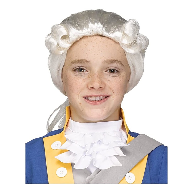 George Washington Wig and Jabot Costume Accessory