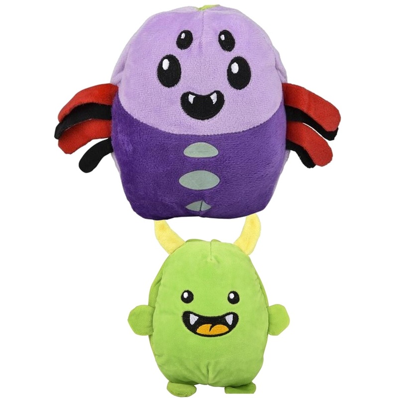 Halloween Character Reversable Monster And Spider Plush Toy