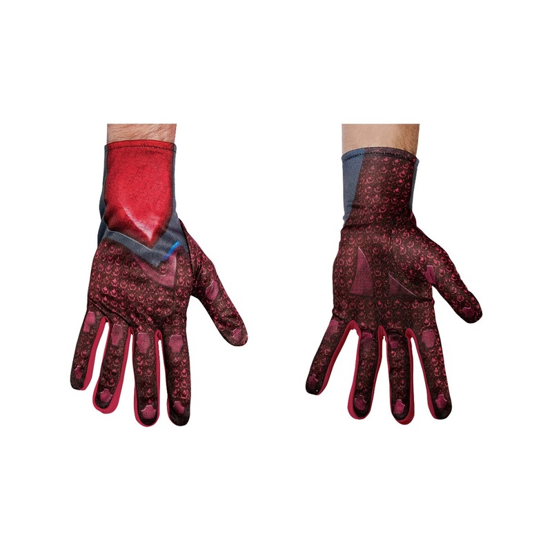 Mens Power Rangers Movie Red Ranger Gloves Costume Accessory