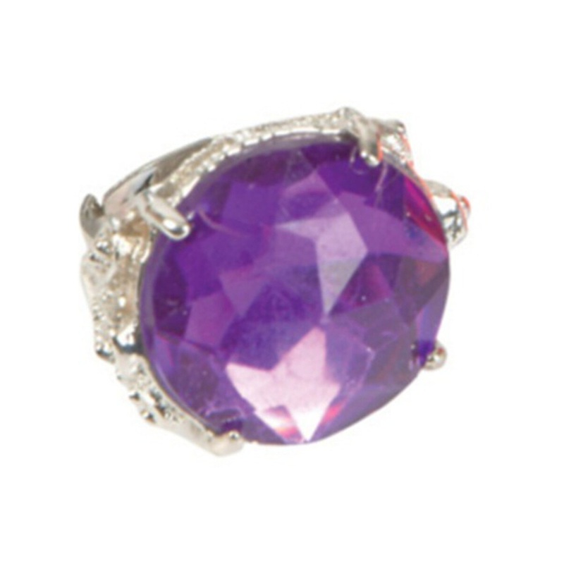 New Jumbo Adult Vintage Hollywood Starlet Costume Purple Rhinestone Bling Ring