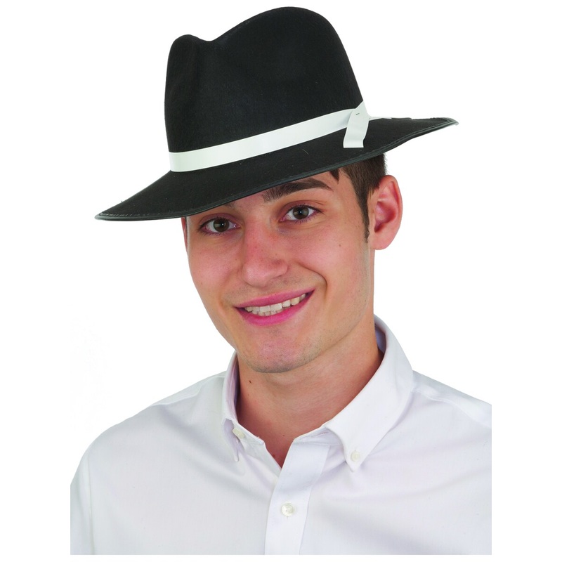 Permafelt Black Gangster Hat Large Costume Accessory