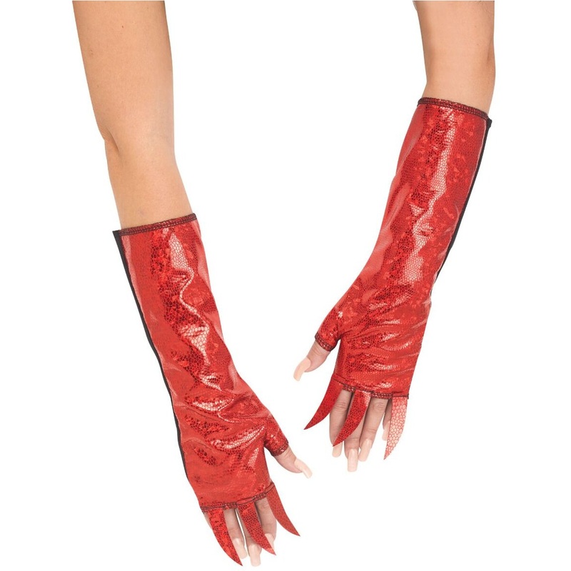 Red Dragon Fantasy Beast Arm Sleeves Costume Accessory