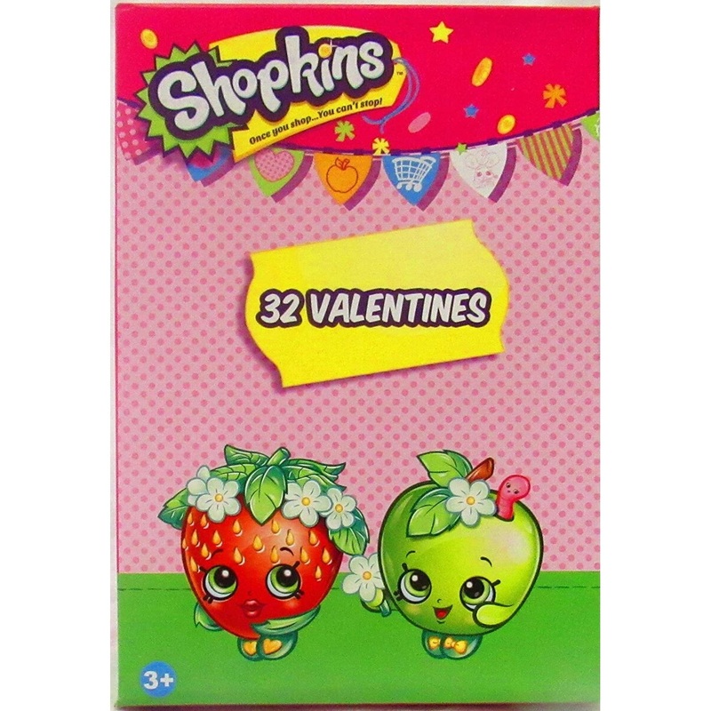 Shopkins 32 Pack Of Valentines Day Cards