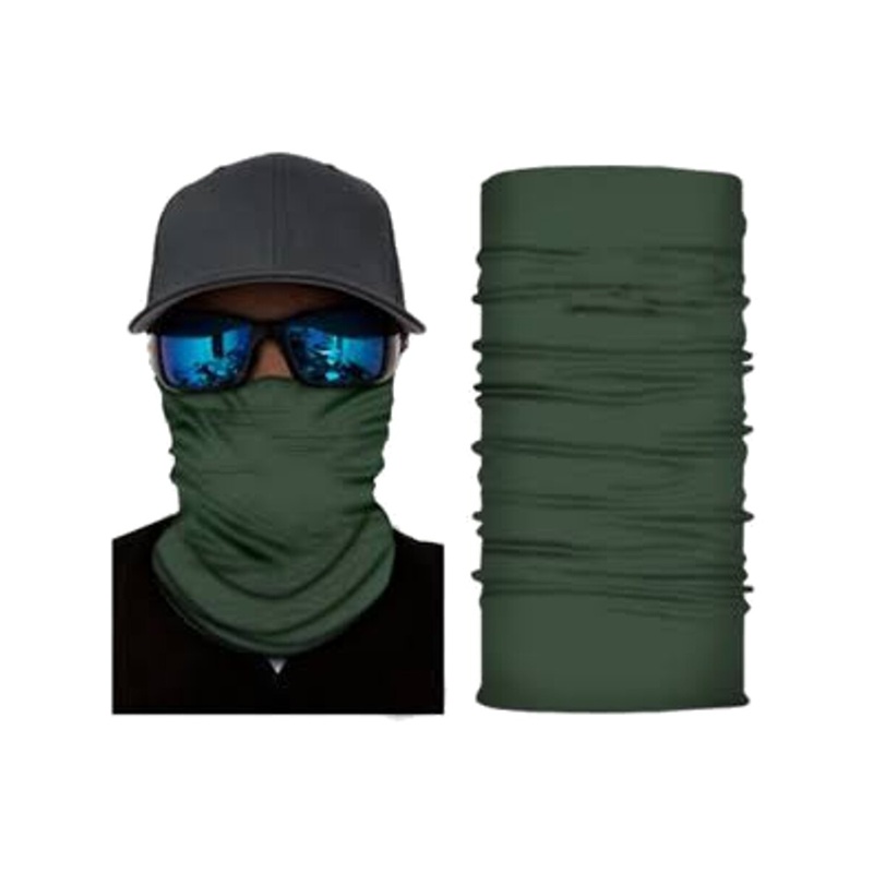 Solid Hunter Green Tube Bandana Neck Gaiter Accessory