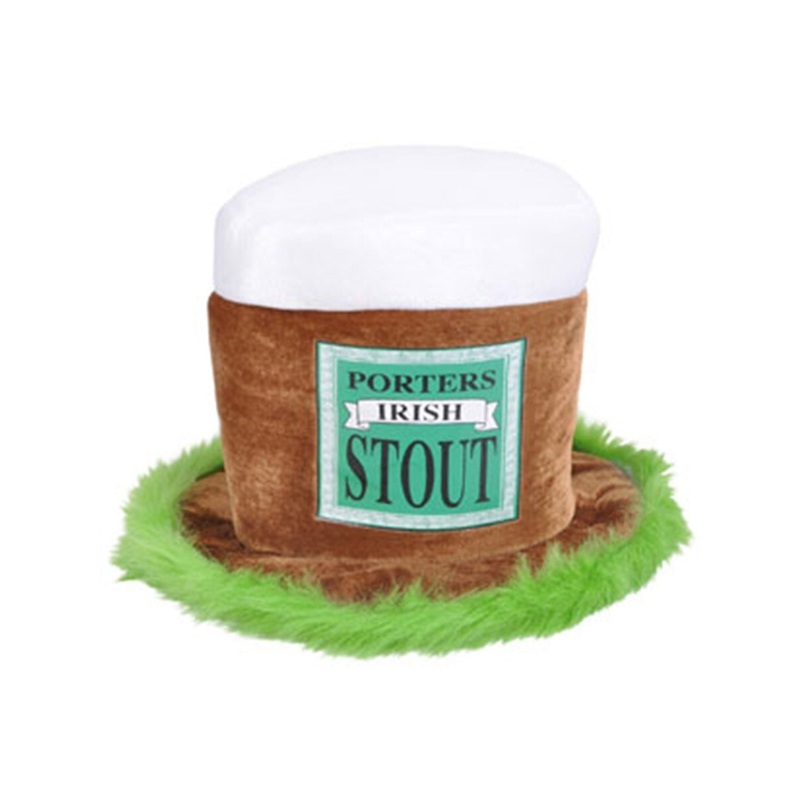 St Patricks Day Porters Irish Stout Beer Top Hat Cap