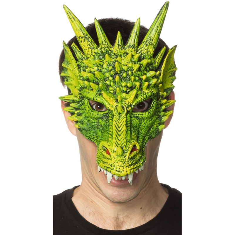Supersoft Mythical Green Dragon Mask Costume Accessory