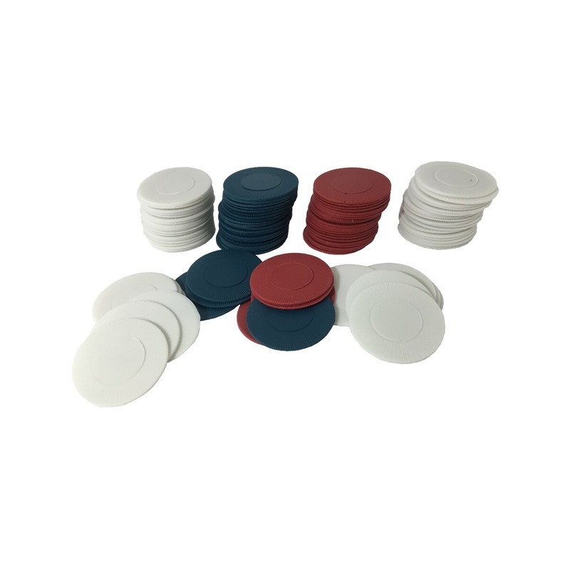 1000 Plastic Red White and Blue Poker Tournament Chips 10 Box Set