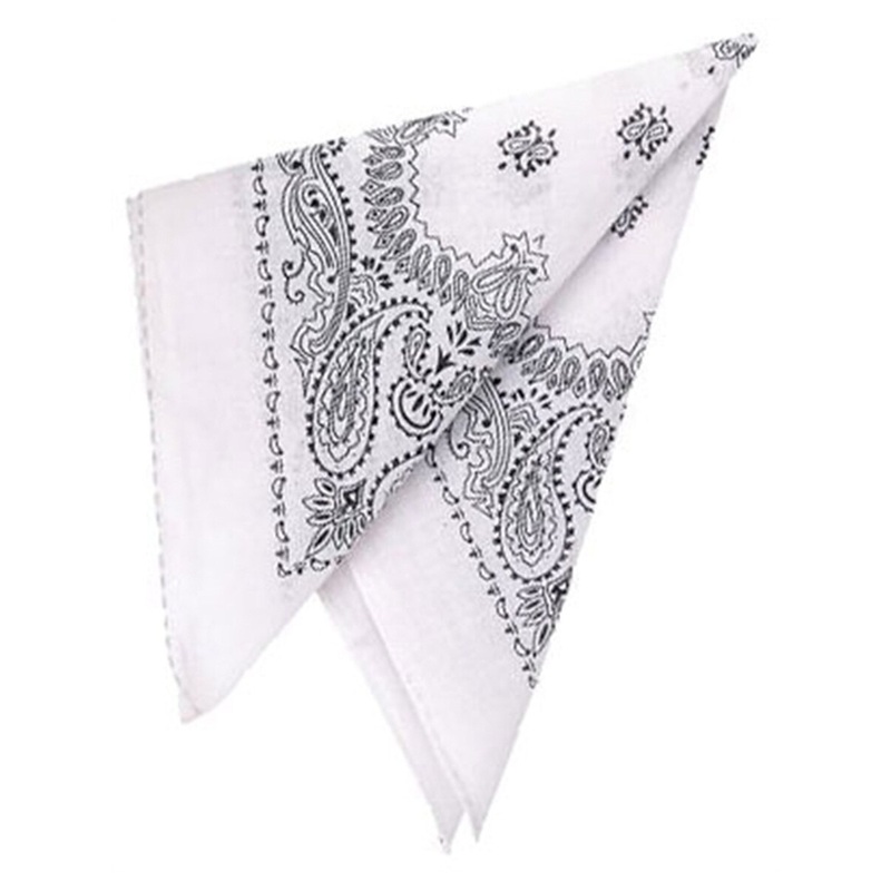 12 Cowboy Western White Bandanas Costume Accessory