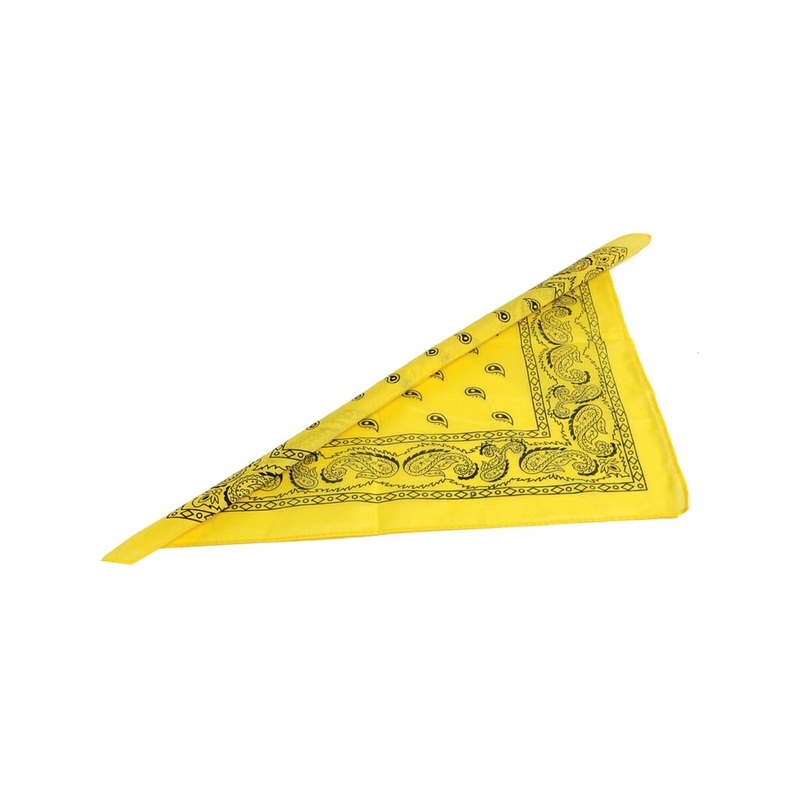 12 Yellow Cowboy Cowgirl Western Bandana Head Scarf Costume Accessory