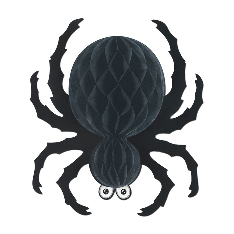 18″ Black Tissue Paper Spider Creepy Spooky Halloween Party Decoration