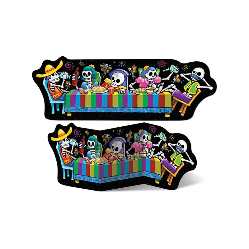 8.5″ x 24″ Day Of The Dead Centerpiece Sign Foldable Hangable Decoration