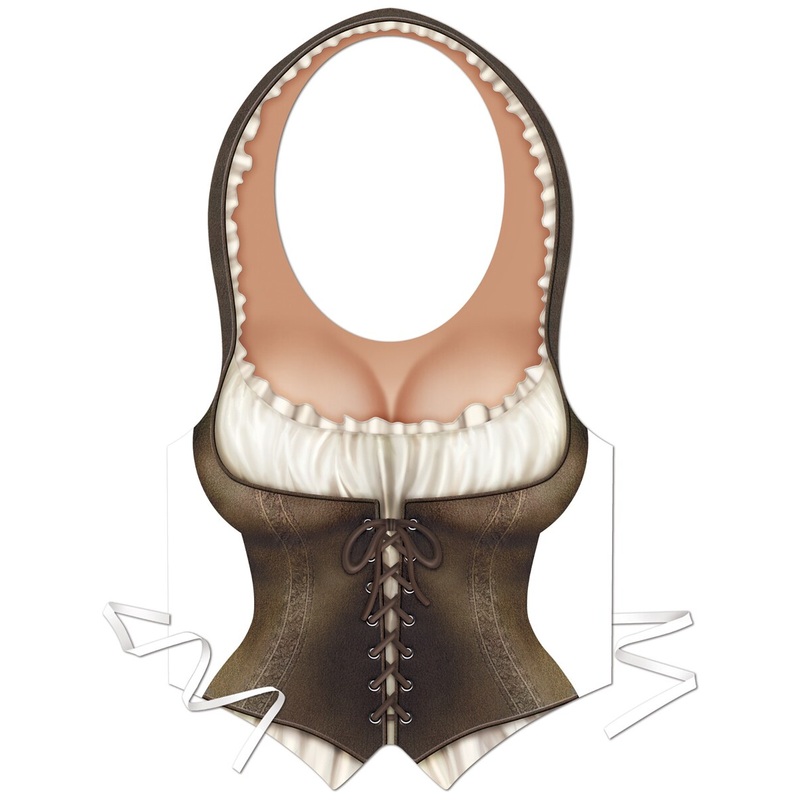 Adults Womens Plastic Medieval Maiden Vest Chest Piece Costume Accessory