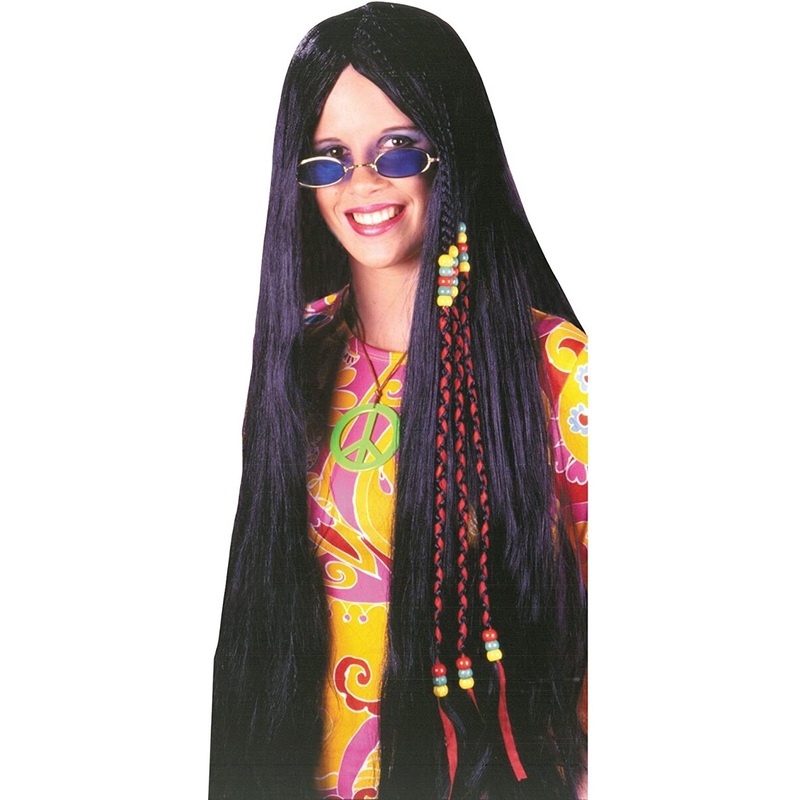 Black 33 Braided Hippie Wig Costume Accessory