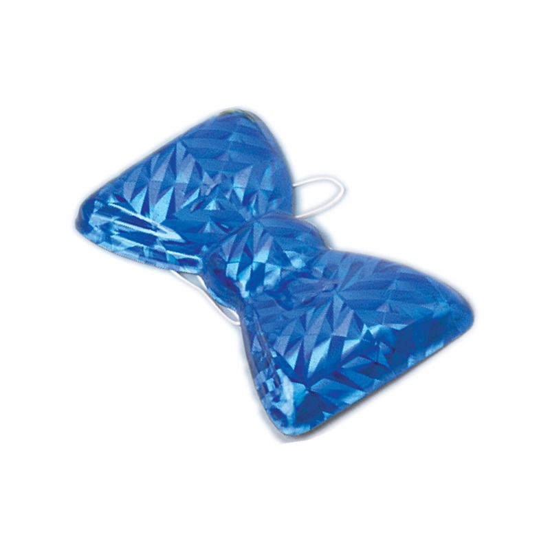 Blue Mylar Cool Bow Tie Butler Doctor Gangster Clown Nerd Costume Accessory