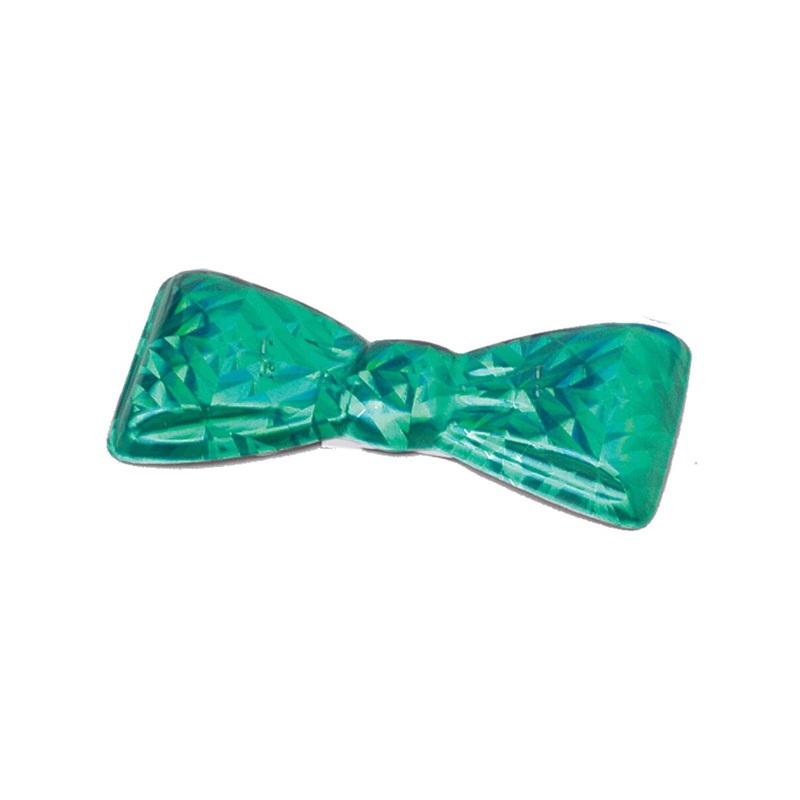 Green Mylar Cool Bow Tie Butler Doctor Gangster Clown Nerd Costume Accessory