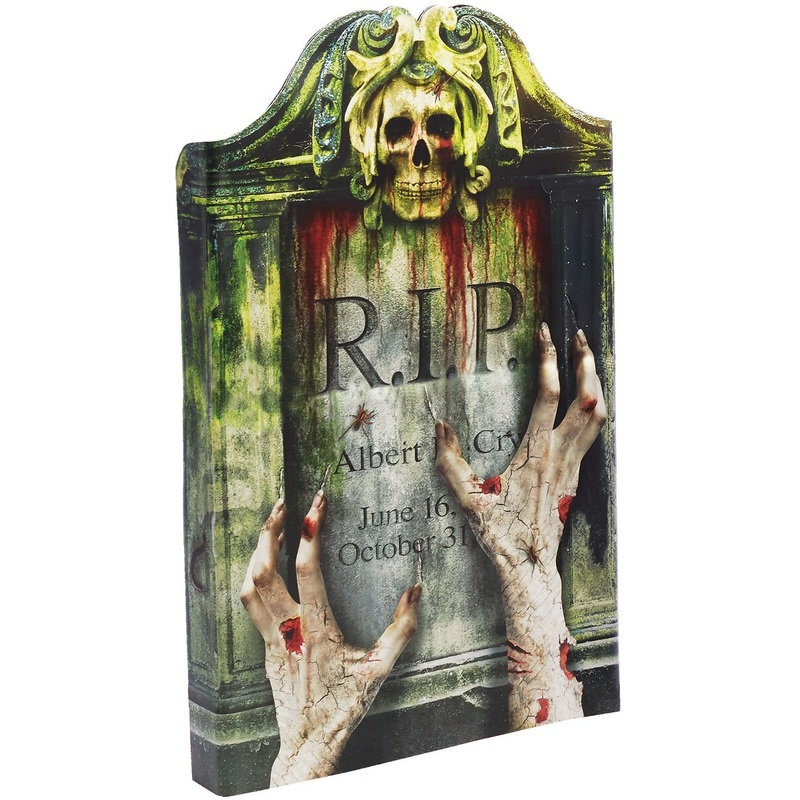 Hands And Skull Foldable Tombstone Decoration